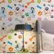Papel de Parede Animal Print Dogs e Cat Patas e Ossinhos