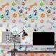 Papel de Parede Animal Print Dogs e Cat Patas e Ossinhos