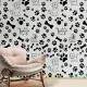Papel de Parede Animal Print Dogs e Cat Patas e Ossinhos PB