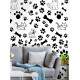 Papel de Parede Animal Print Dogs e Cat Patas e Ossinhos PB