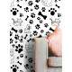 Papel de Parede Animal Print Dogs e Cat Patas e Ossinhos PB