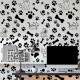 Papel de Parede Animal Print Dogs e Cat Patas e Ossinhos PB