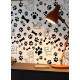 Papel de Parede Animal Print Dogs e Cat Patas e Ossinhos PB