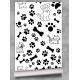 Papel de Parede Animal Print Dogs e Cat Patas e Ossinhos PB