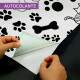 Papel de Parede Animal Print Dogs e Cat Patas e Ossinhos PB