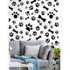 Papel de Parede Animal Print Dogs Patas e Ossinhos PB
