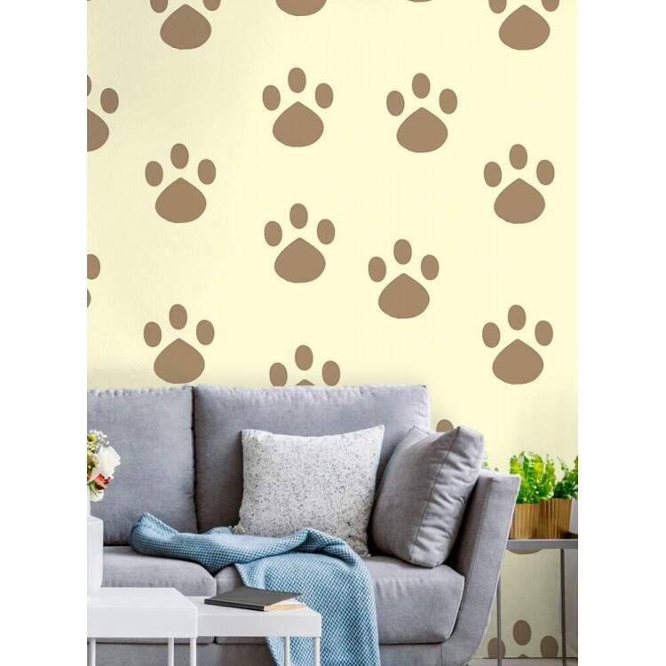 Papel de Parede Animal Print Pegadas de Cachorro