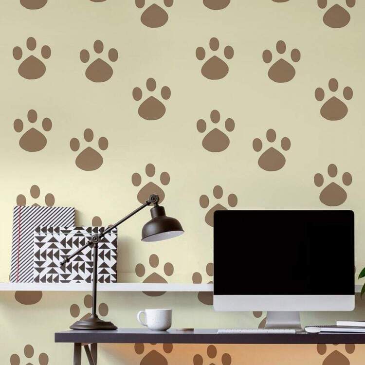 Papel de Parede Animal Print Pegadas de Cachorro