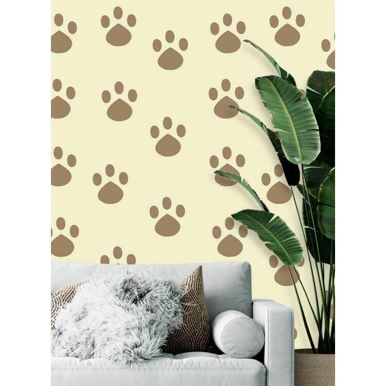 Papel de Parede Animal Print Pegadas de Cachorro