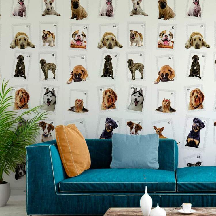 Papel de Parede Animal Print Cachorros Diversos