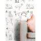 Papel de Parede Animal Print Desenho de Cachorros