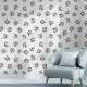 Papel de Parede Animal Print Patinhas Preto e Branco