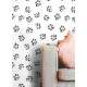 Papel de Parede Animal Print Patinhas Preto e Branco