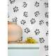 Papel de Parede Animal Print Patinhas Preto e Branco