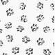 Papel de Parede Animal Print Patinhas Preto e Branco