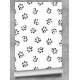 Papel de Parede Animal Print Patinhas Preto e Branco