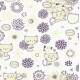 Papel de Parede Animal Print Gatinho com Flores 02