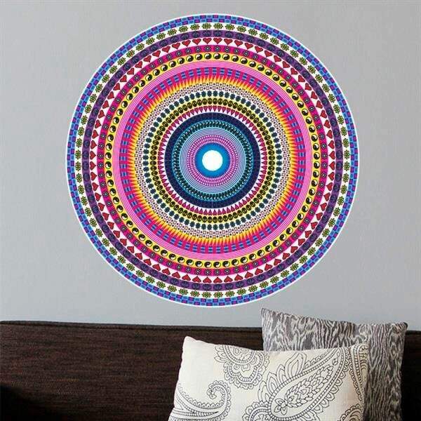 Adesivo de Parede Mandala Colorida 29