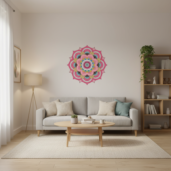 Adesivo de Parede Mandala Colorida 32