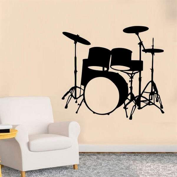 Adesivo de Parede Instrumento Musical Bateria