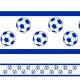 Adesivo de Parede Faixa Infantil Bolas de Futebol azul