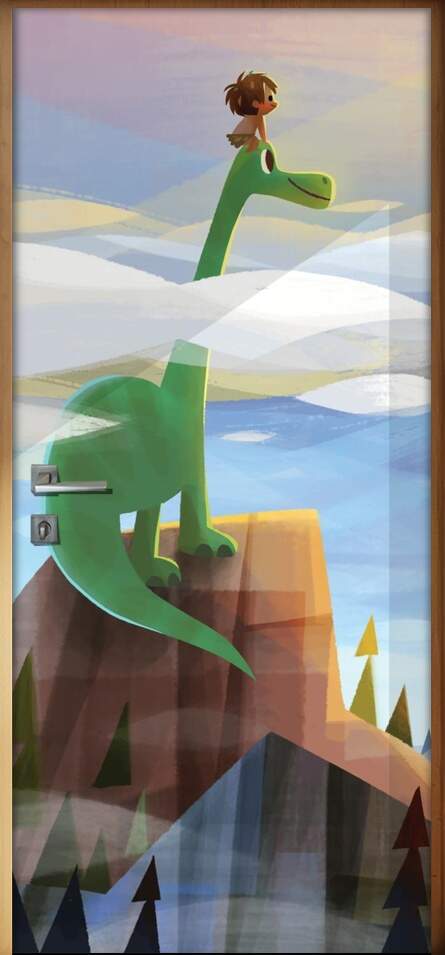 Adesivo para Porta O Bom Dinossauro
