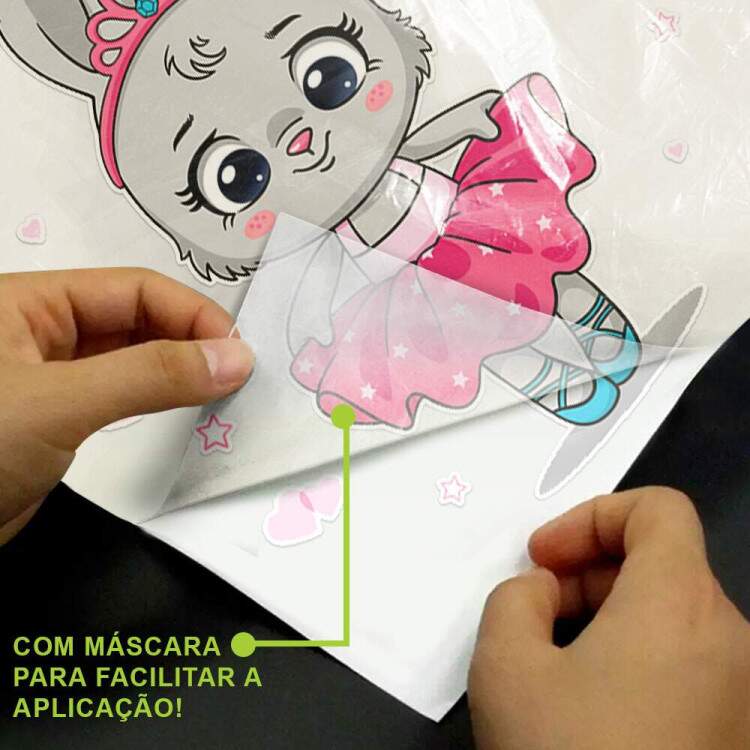 Adesivo de Parede Infantil Coelhinha Bailarina