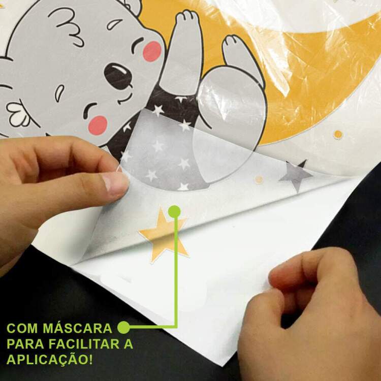 Adesivo de Parede Infantil Coala Dormindo na Lua