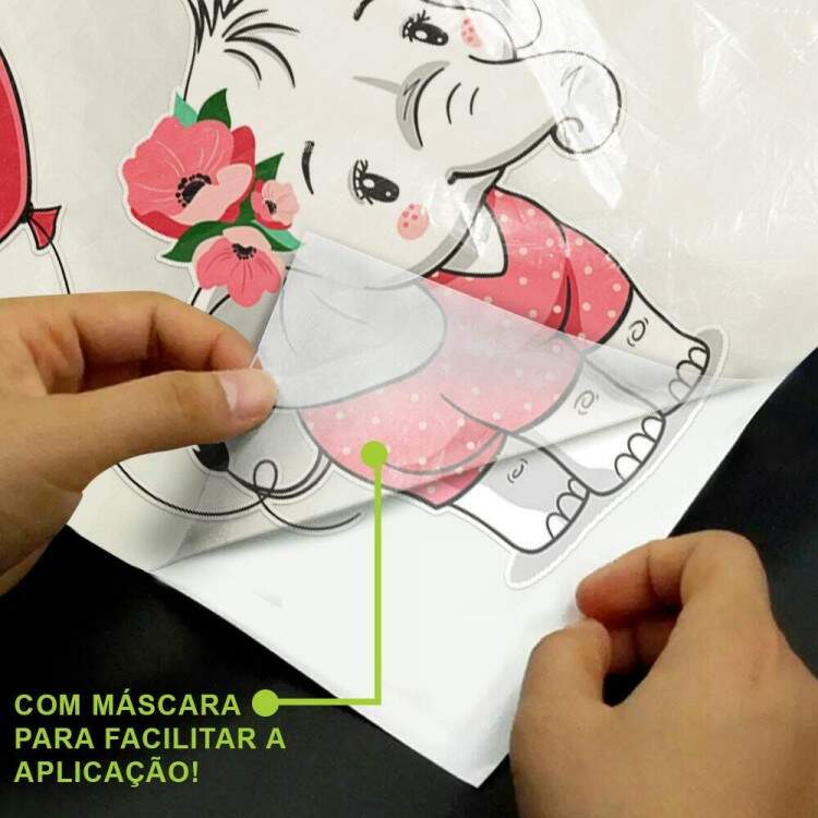 Adesivo de Parede Infantil Elefantinha com Balo