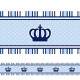 Adesivo decorativo faixa Infantil Coroa pr�ncipe azul