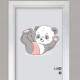 Adesivo de Parede Infantil Pandinha Baby de Rosa