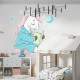 Adesivo de Parede Infantil Unicornio Lendo