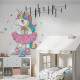 Adesivo de Parede Infantil Unic�rnea Bailarina