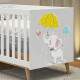 Adesivo de Parede Infantil Elefantinho com Guarda Chuva amarelo