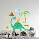 Adesivo de Parede Infantil Fam�lia Dinossauro