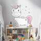 Adesivo de Parede Infantil Unic�rnio com Estrelas