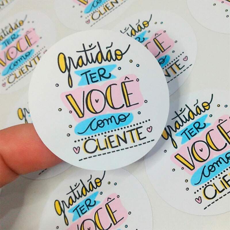 Etiqueta Gratido Ter Voc Como Cliente