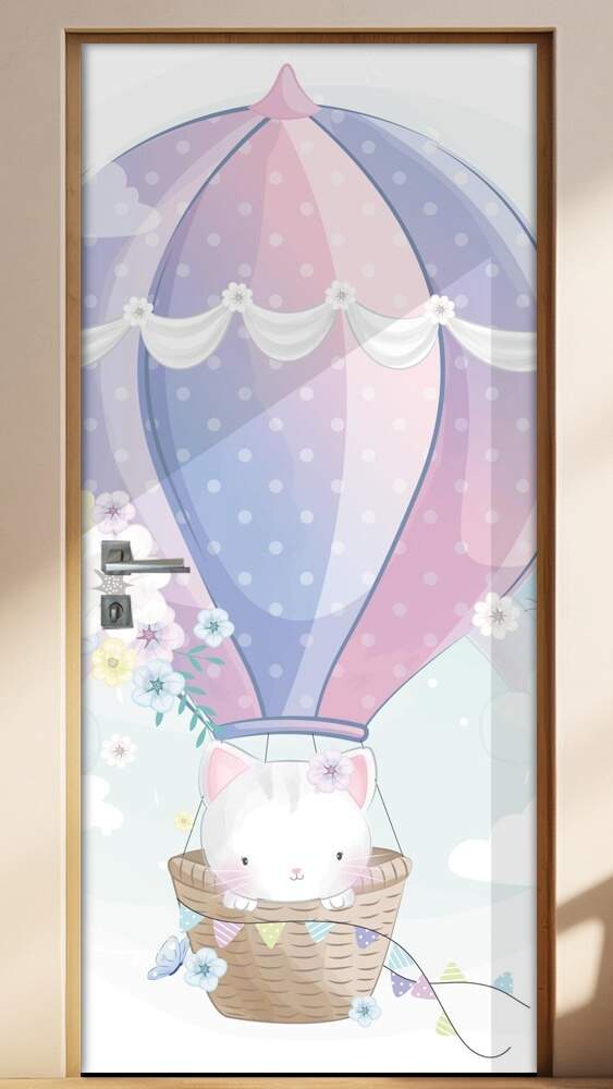 Adesivo para Porta Gatinha no Bal�o