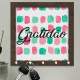 Quadro Decorativo Porta Chaves Gratid�o Fundo Colorido