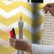 Adesivo Para Porta Jateado Impresso Chevron Amarelo Torre Eiffel