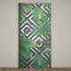 Adesivo Para Porta Jateado Impresso Geometrico Floral 02