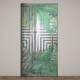 Adesivo Para Porta Jateado Impresso Geometrico Tropical Folhas
