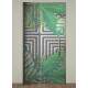 Adesivo Para Porta Jateado Impresso Geometrico Tropical Folhas