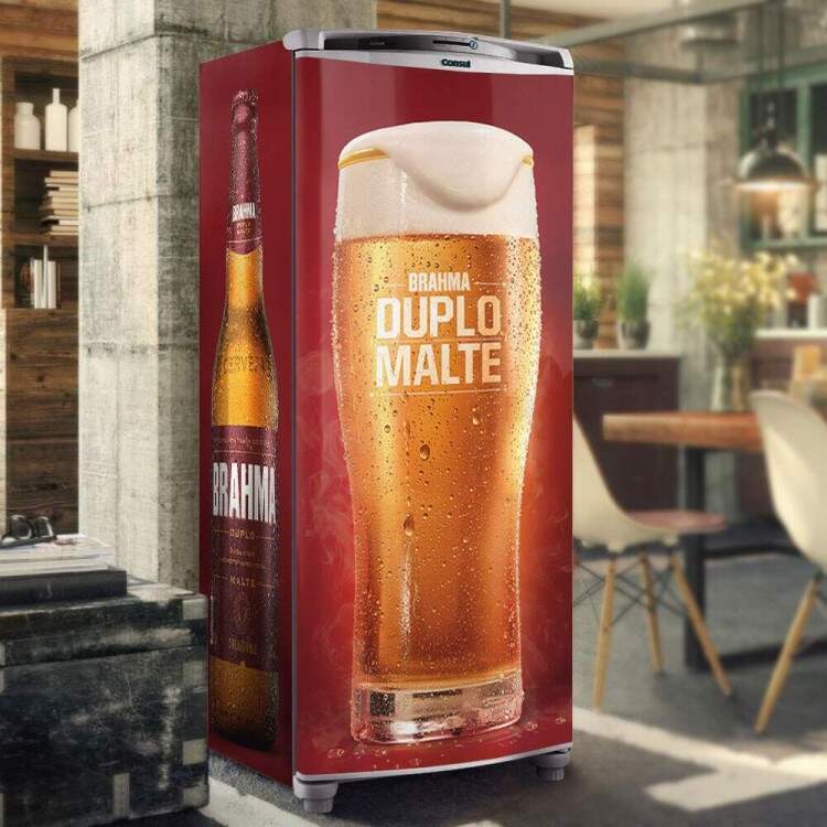 Envelopamento de Geladeira Inteira Cerveja Duplo Malte