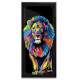 Quadro Decorativo Slim Le�o Colorido