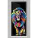 Quadro Decorativo Slim Le�o Colorido