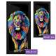 Quadro Decorativo Slim Le�o Colorido