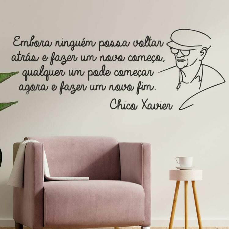 Adesivo de Parede Frase de Chico Xavier