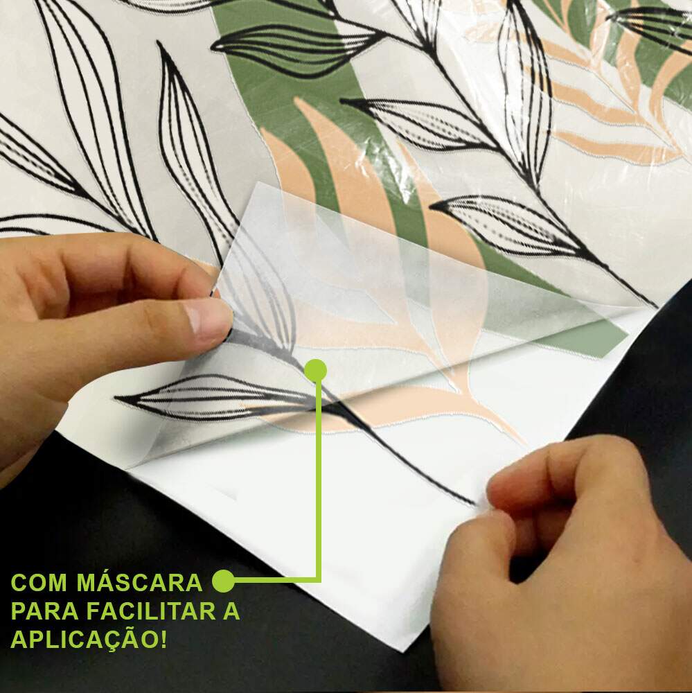 Adesivo de Parede Folhas Contempor�neo Boho