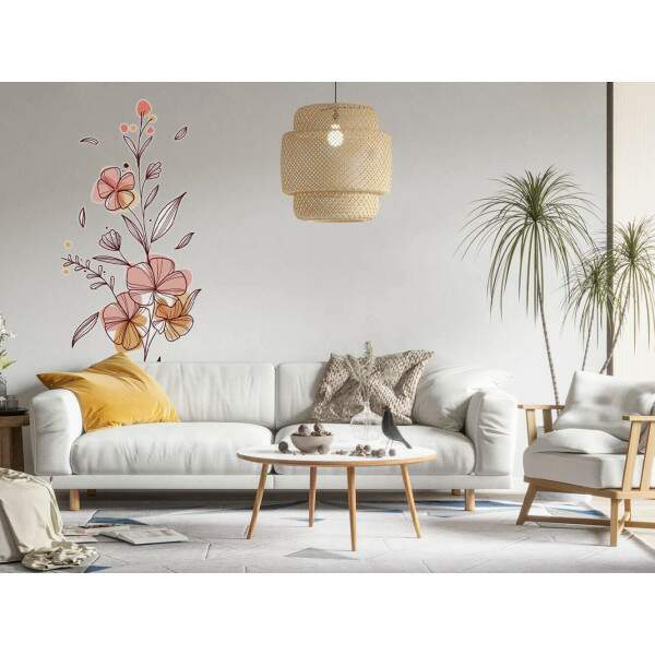 Adesivo de Parede Folhas Contemporneo 02 Boho